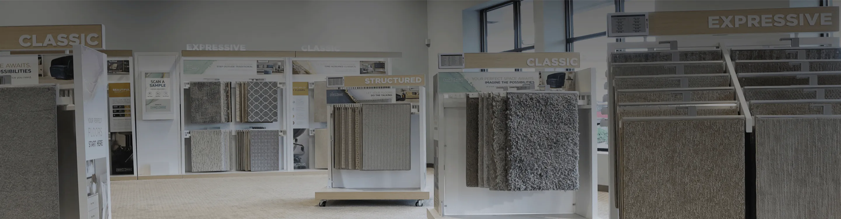 showroom flooring samples displays